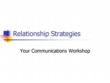 Relationship Strategies