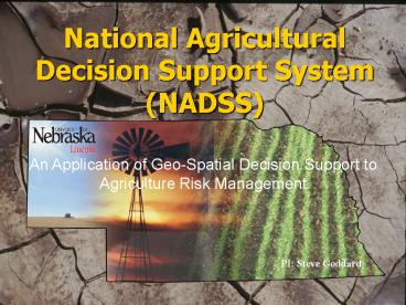 National Agricultural Decision Support System (NADSS)