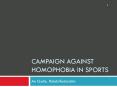 Campaign Against Homophobia in sports PowerPoint PPT Presentation