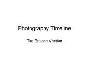 Photography Timeline