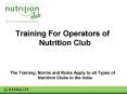 Training For Operators of Nutrition Club PowerPoint PPT Presentation
