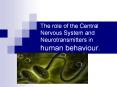 The role of the Central Nervous System and Neurotransmitters in human behaviour. PowerPoint PPT Presentation