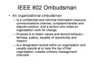 IEEE 802 Ombudsman