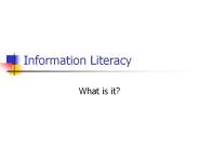 Information Literacy