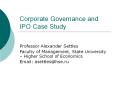 Corporate Governance and IPO Case Study PowerPoint PPT Presentation