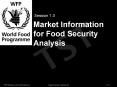 Market Information for Food Security Analysis PowerPoint PPT Presentation