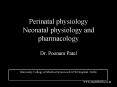 Perinatal physiology Neonatal physiology and pharmacology PowerPoint PPT Presentation