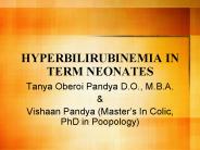 HYPERBILIRUBINEMIA IN TERM NEONATES