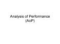 Analysis of Performance (AoP) PowerPoint PPT Presentation