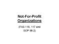 Not-For-Profit Organizations PowerPoint PPT Presentation
