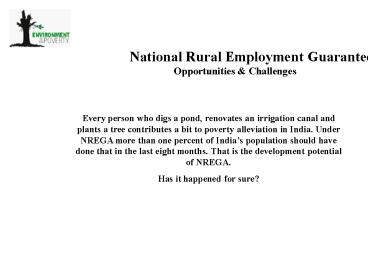 National Rural Employment Guarantee Act