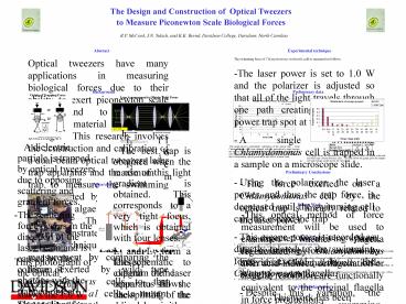 Preliminary Conclusions