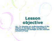 Lesson objective
