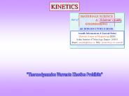 Equilibrium and Kinetics