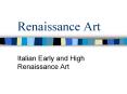 Renaissance Art PowerPoint PPT Presentation