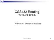 CSS432 Routing Textbook Ch3.3