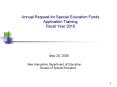 Annual Request for Special Education Funds Application Training  Fiscal Year 2010 PowerPoint PPT Presentation