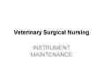 Veterinary Surgical Nursing PowerPoint PPT Presentation