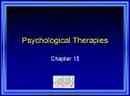Psychological Therapies PowerPoint PPT Presentation