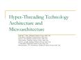 Hyper-Threading Technology Architecture and Microarchitecture PowerPoint PPT Presentation