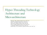 Hyper-Threading Technology Architecture and Microarchitecture
