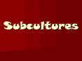 Subcultures PowerPoint PPT Presentation