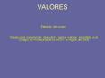VALORES PowerPoint PPT Presentation