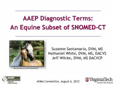 AAEP Diagnostic Terms: