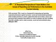 A Theoretical Perspective of Triple Bottom Line: Issues of Reporting and Performance in the Australian Tourism Industry PowerPoint PPT Presentation