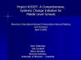 Project ASSIST: A Comprehensive, Systemic Change Initiative for Middle Level Schools  American Educational Research Association Annual Meeting San Francisco April 9,2006 PowerPoint PPT Presentation