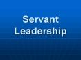 Servant Leadership PowerPoint PPT Presentation