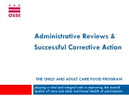 The Child and Adult Care Food Program