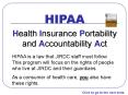 HIPAA Health Insurance Portability and Accountability Act PowerPoint PPT Presentation