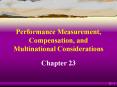 Performance Measurement, Compensation, and Multinational Considerations PowerPoint PPT Presentation