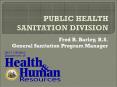 PUBLIC HEALTH SANITATION DIVISION PowerPoint PPT Presentation