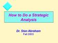 How to Do a Strategic Analysis PowerPoint PPT Presentation