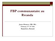 FBP communautaire au Rwanda