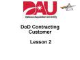 DoD Contracting Customer  Lesson 2 PowerPoint PPT Presentation