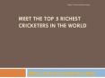 Top 10 richest cricketers - Cricwaves PowerPoint PPT Presentation