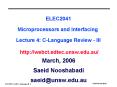 ELEC2041 Microprocessors and Interfacing  Lecture 4: C-Language Review - III  http://webct.edtec.unsw.edu.au/ PowerPoint PPT Presentation
