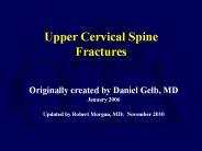 Upper Cervical Spine Fractures