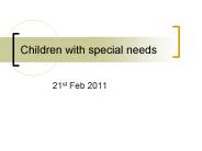 Children with special needs