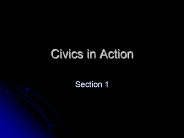 Civics in Action