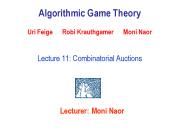 Lecturer: Moni Naor