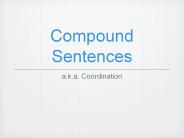 Compound Sentences