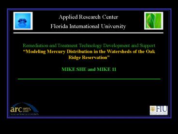Applied Research Center Florida International University