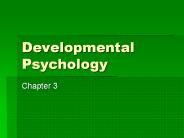Developmental Psychology