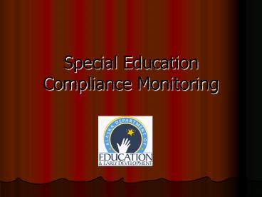 Special Education Compliance Monitoring