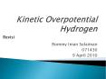 Kinetic Overpotential Hydrogen PowerPoint PPT Presentation