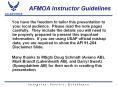 AFMOA Instructor Guidelines PowerPoint PPT Presentation